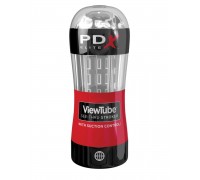 Прозрачный мастурбатор в тубе PDX Elite ViewTube See-Thru Stroker