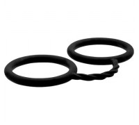 Чёрные силиконовые наручники BONDX SILICONE CUFFS