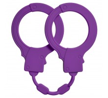 Фиолетовые силиконовые наручники Stretchy Cuffs Purple