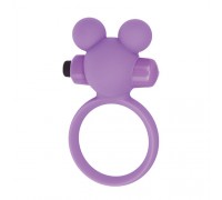 Фиолетовое эрекционное виброкольцо TEDDY COCKRING SILICONE