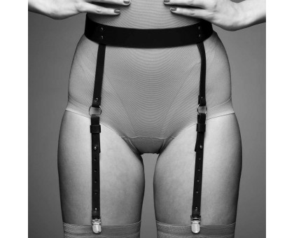 Черный пояс с пажами Bijoux Indiscrets Garter Belt