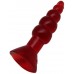 Красная гелевая анальная ёлочка - 17 см.