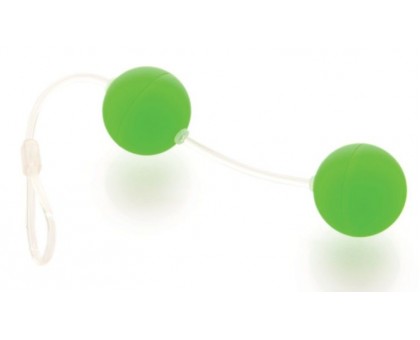 Зеленые вагинальные шарики на прозрачной сцепке