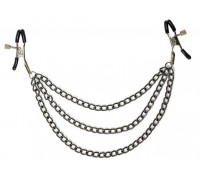 Зажимы на соски Uncensored с тройной цепочкой