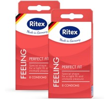 Презервативы анатомической формы с накопителем RITEX PERFECT FIT - 8 шт.