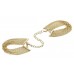 Золотистые браслеты-наручники с цепочкой MAGNIFIQUE