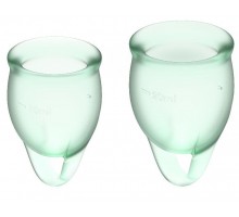 Набор зеленых менструальных чаш Feel confident Menstrual Cup