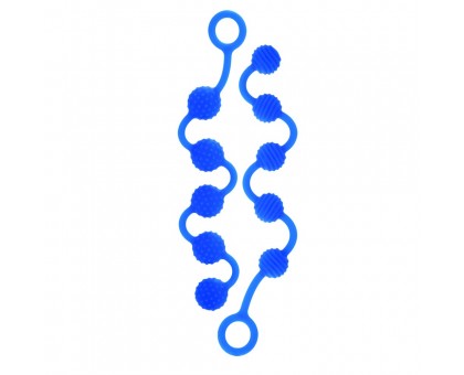 Набор голубых анальных цепочек Posh Silicone O Beads