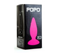Конусообразная анальная пробка POPO Pleasure розового цвета - 9 см.