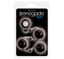 Чёрные анальные шарики Renegade Pleasure Balls