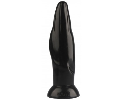 Черная фигурная анальная втулка - 22,5 см.