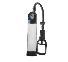 Прозрачная вакуумная помпа с манометром Deluxe Penis Pump