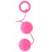Розовые вагинальные шарики с рельефом GOOD VIBES ROTO BALLS
