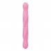 Изысканный двусторонний розовый стимулятор Vibe Therapy Discover - 33 см.