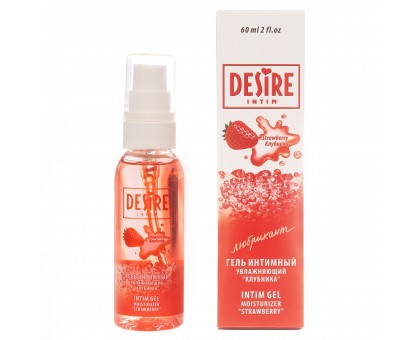 Интимный гель DESIRE с ароматом клубники - 60 мл.