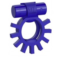 Синее перезаряжаемое эрекционное виброкольцо Super Ring