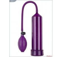 Фиолетовая вакуумная помпа Eroticon PUMP X1 с грушей