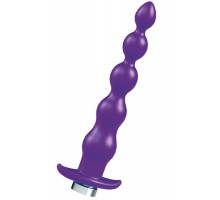 Фиолетовая анальная перезаряжаемая виброцепочка VeDO Quaker - 21 см.