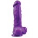 Фиолетовый фаллоимитатор Pleasures Thick 8 Dildo - 23,8 см.