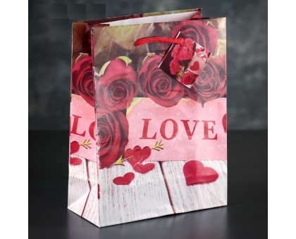Подарочный пакет Love - 23 х 18 см.