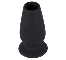 Черная анальная пробка с тоннелем Lust Tunnel Plug S - 7,5 см.