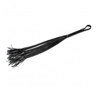 Чёрная плеть с лаковыми хвостиками - 79 см.