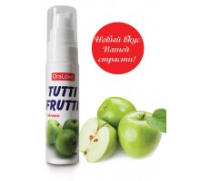 Гель-смазка Tutti-frutti с яблочным вкусом - 30 гр.