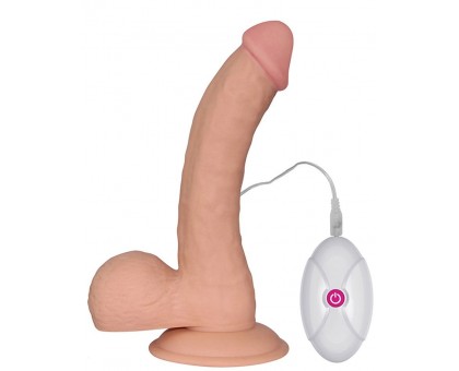 Телесный вибратор-реалистик Ultra Soft Dude 8.8 - 20 см.