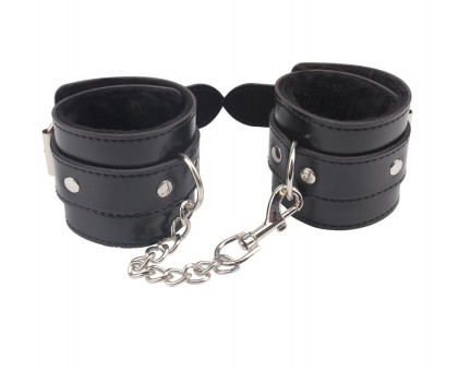 Черные наручники Obey Me Leather Hand Cuffs