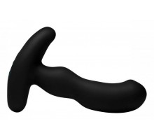 Черный массажер простаты Pro-Digger 7X Silicone Stimulating Beaded P-Spot Vibe