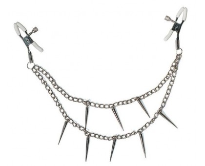 Зажимы на соски Spiky с шипами на цепочке