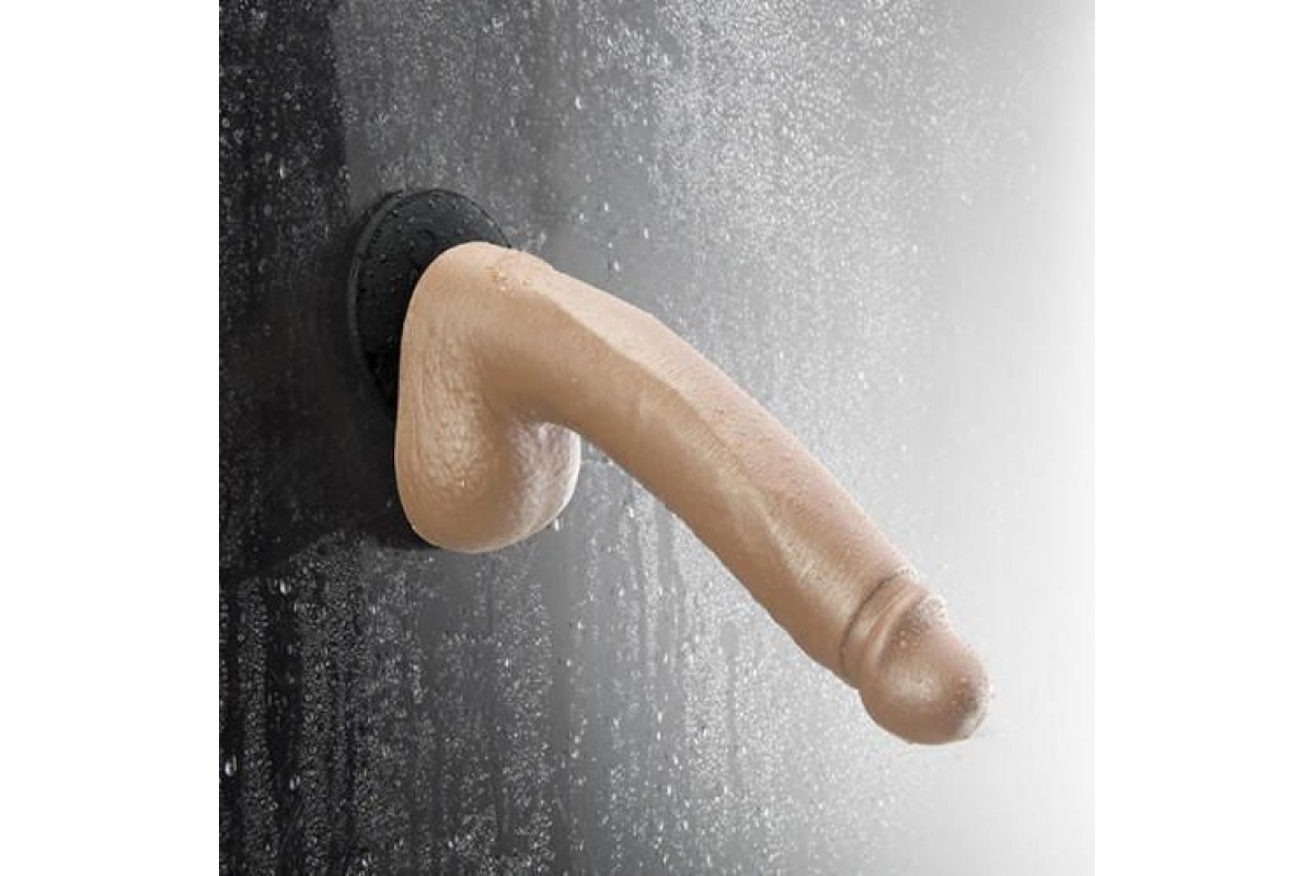 Suction cup dildo in shower