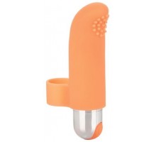 Оранжевая пулька-насадка на палец Finger Tickler - 8,25 см.