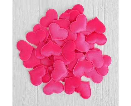 Набор ярко-розовых декоративных сердец - 50 шт.