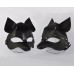 Черная кожаная маска  Лиса 