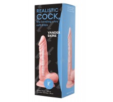 Телесный фаллоимитатор Vander Realistic Cock Bending Ultra Soft Dildo 7.1 - 15,5 см.