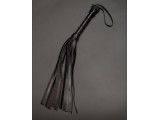 Чёрная кожаная плеть с 17 хвостами - 40 см.
