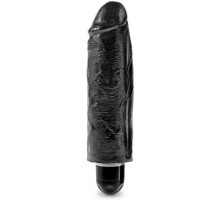 Чёрный вибратор-реалистик 6  Vibrating Stiffy - 17,8 см.