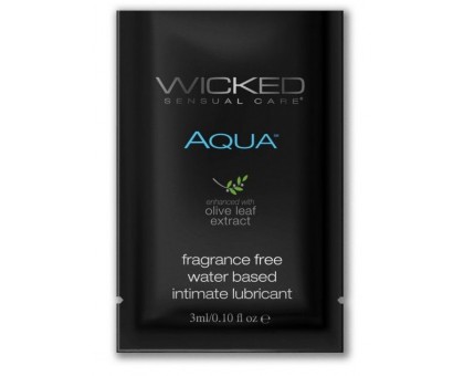 Легкий лубрикант на водной основе с алое Wicked Aqua - 3 мл.