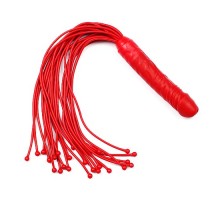 Красная плеть с ручкой-фаллосом - 55 см.