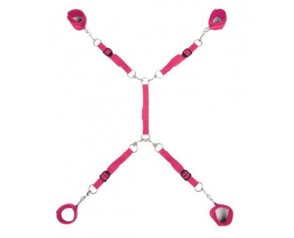 Ярко-розовый набор фиксаций на кровати Classic Bed Spreader