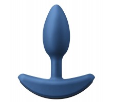Средняя голубая анальная вибропробка Heavyweight Plug Medium - 12 см.