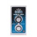 Набор из 2 эрекционных колец MENZSTUFF DOUBLE LOOPS 2 SILICONE RING: одинарного и двойного