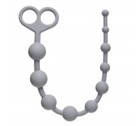Серая анальная цепочка Orgasm Beads - 33,5 см.
