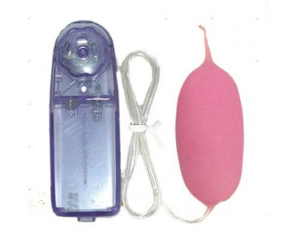 Розовое виброяйцо с проводным пультом управления Eleanora
