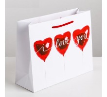 Подарочный пакет  Любовь повсюду  - 12 х 15 см.