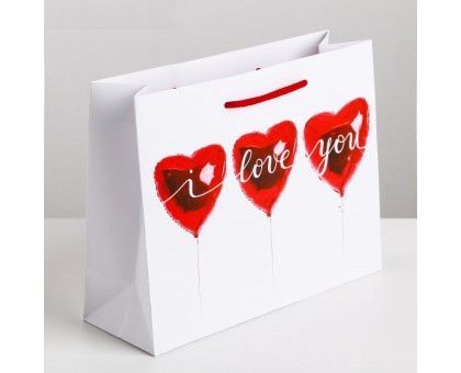 Подарочный пакет  Любовь повсюду  - 12 х 15 см.