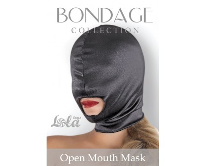 Чёрная шлем-маска Open Mouth Mask с вырезом для рта