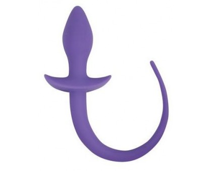 Фиолетовая анальная втулка с хвостиком