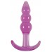 Фиолетовая анальная пробка Jelly Rancher T-Plug Ripple Purple - 10,9 см.